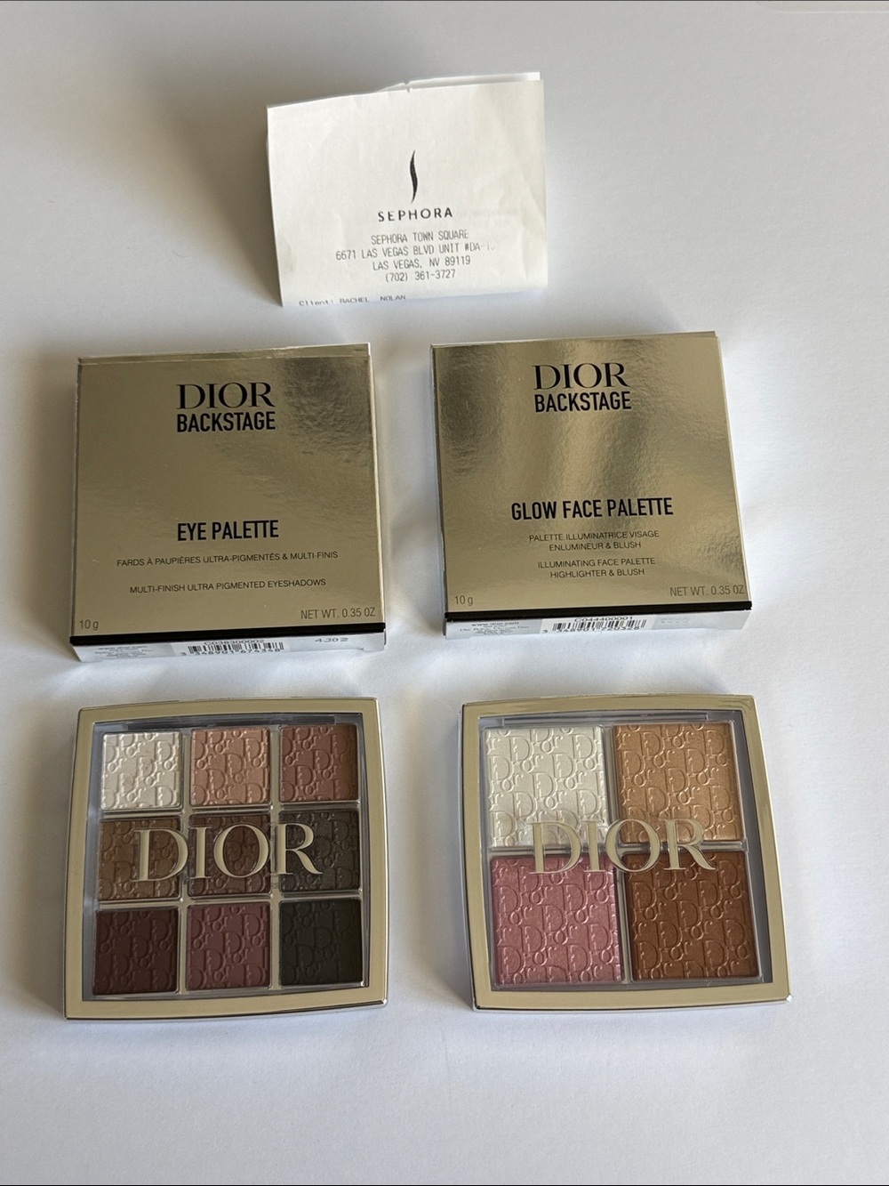 Dior Backstage Eye Palette and Glow Face Palette